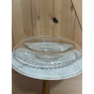 Vintage Imperial Glass Candlewick Mushroom Style Console Bowl 13"